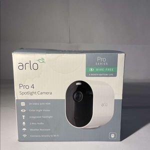 Arlo Pro 4 Spotlight Camera (1pk), With Box.